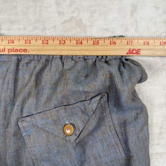 FLAX by Jeanne Engelhart 100% Linen Cardigan & Maxi Skirt Set Size Large Blue - Picture 9 of 11